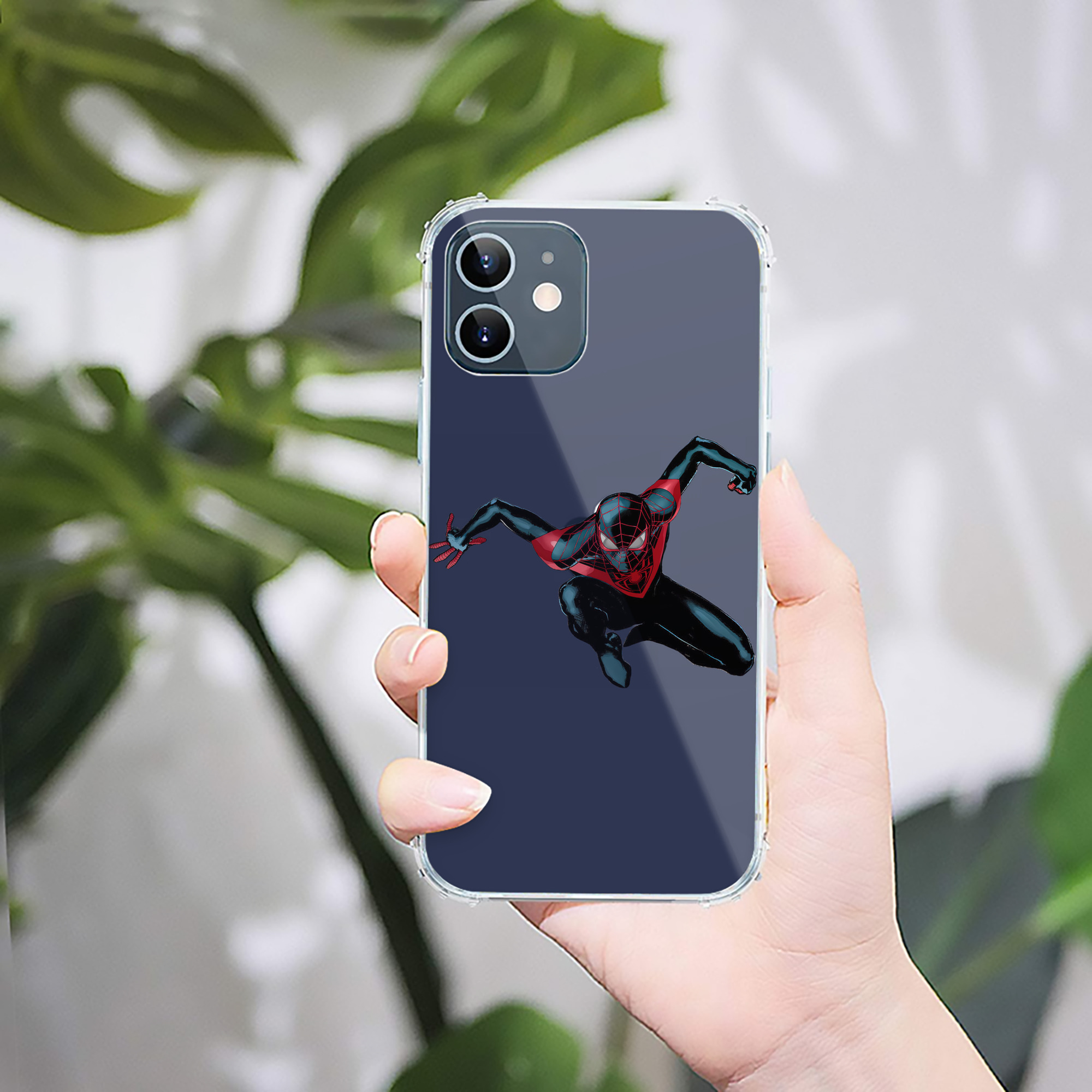 （画像用） Spider Man スパイダーマン 【iPhone 12シリーズ対応】透明スマホケース（クリアソフトケース）
